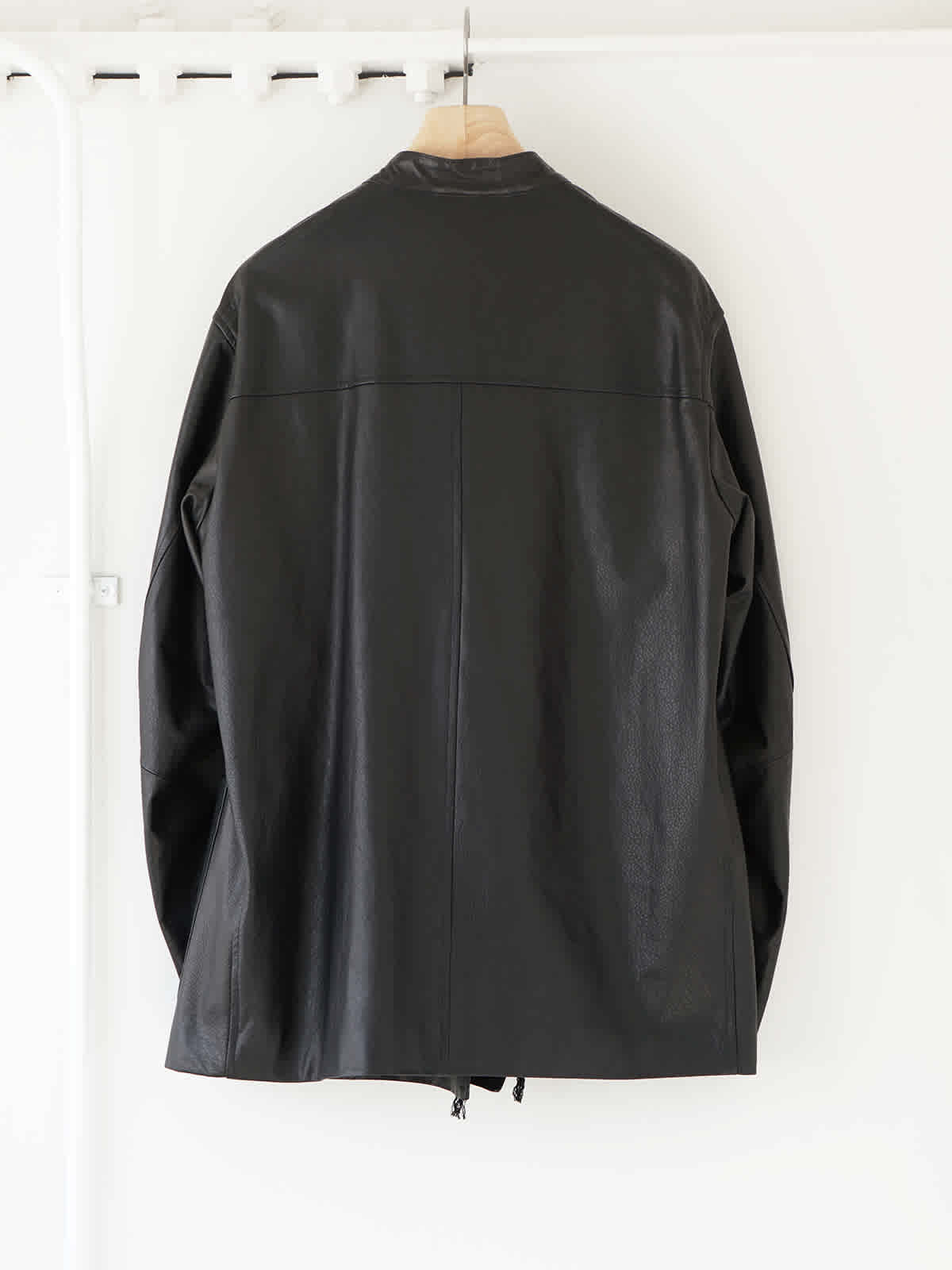 leather stand collar jacket z2