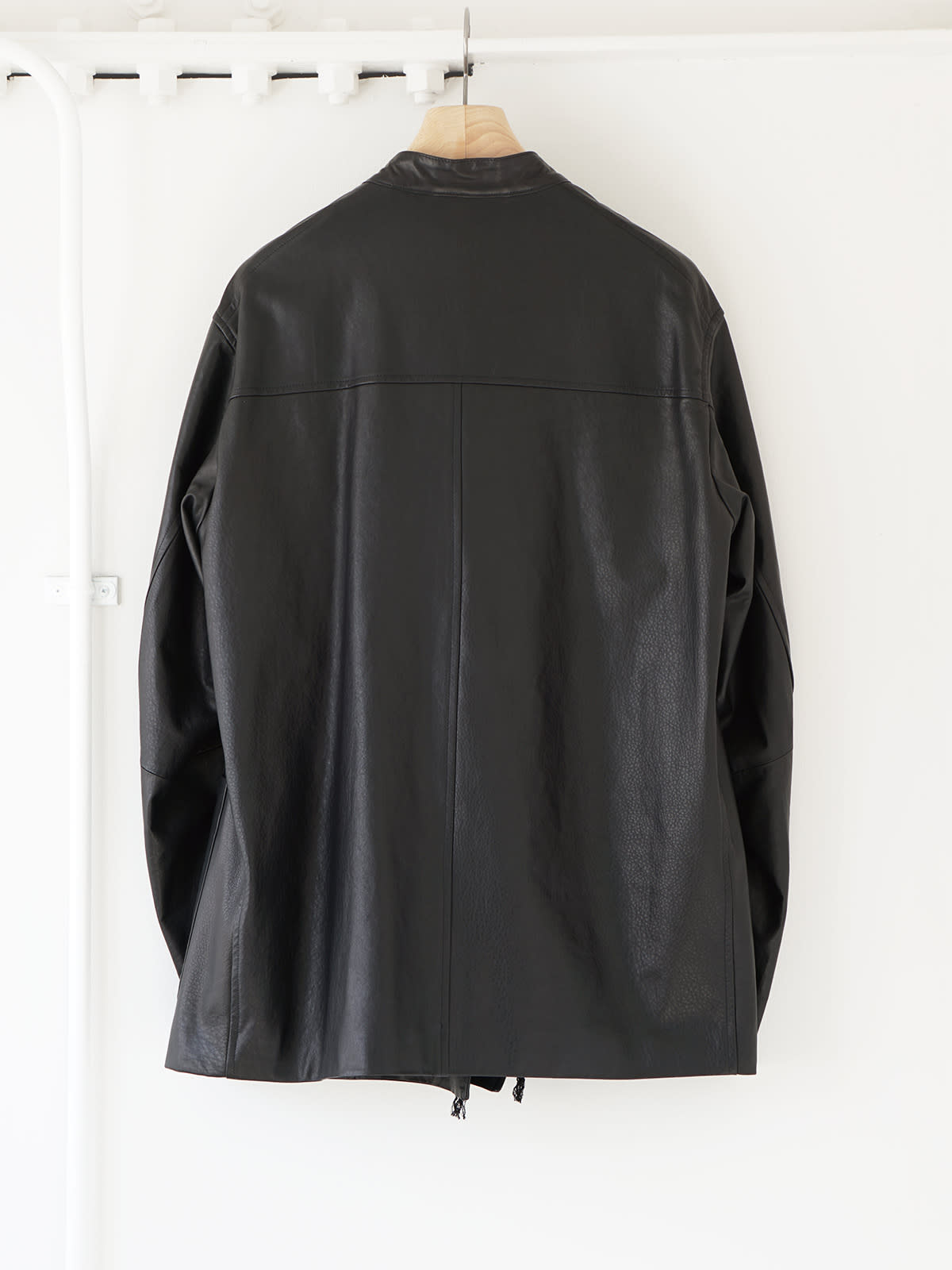 leather stand collar jacket z2