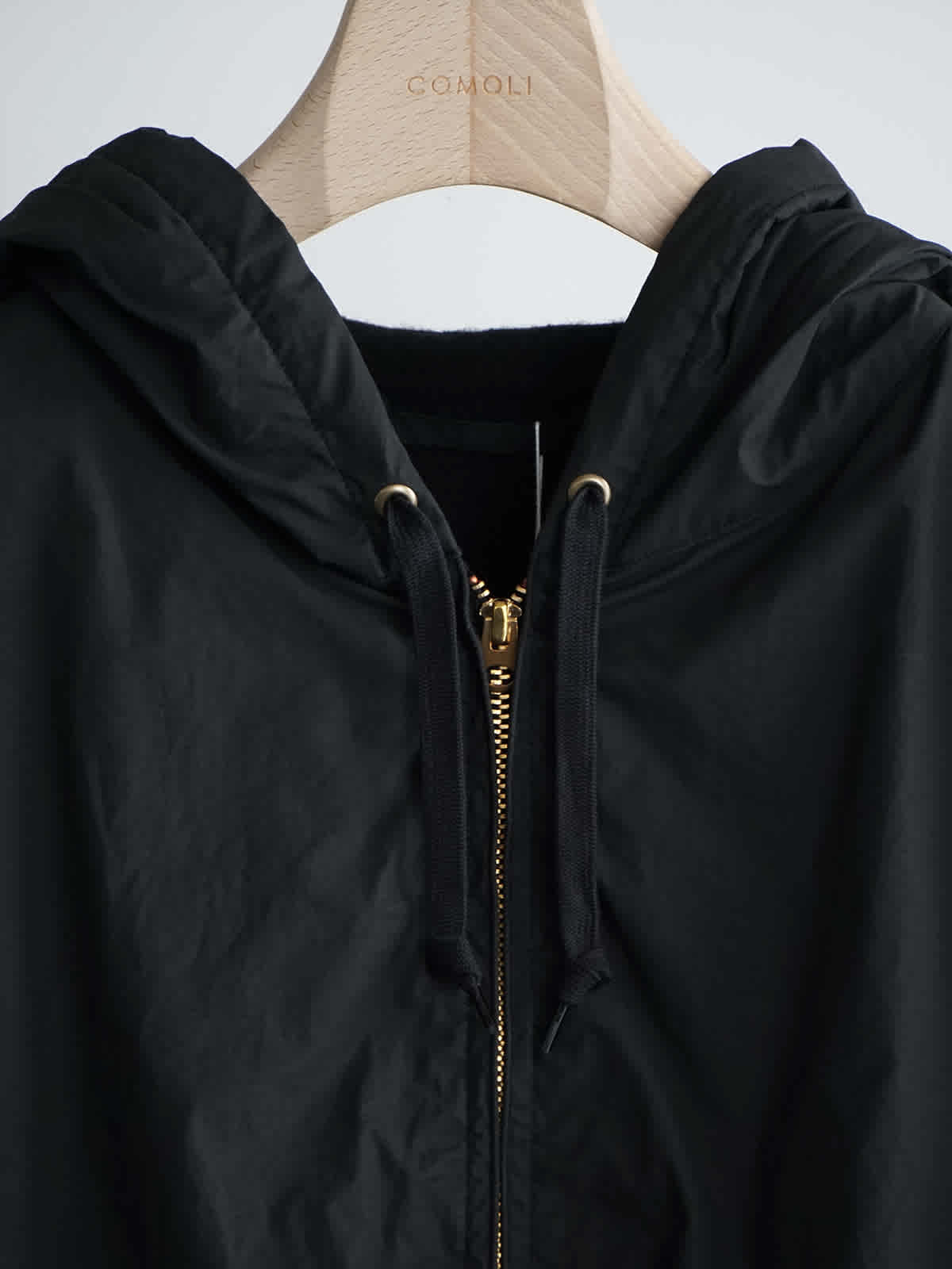 cotton nylon zip parka c3