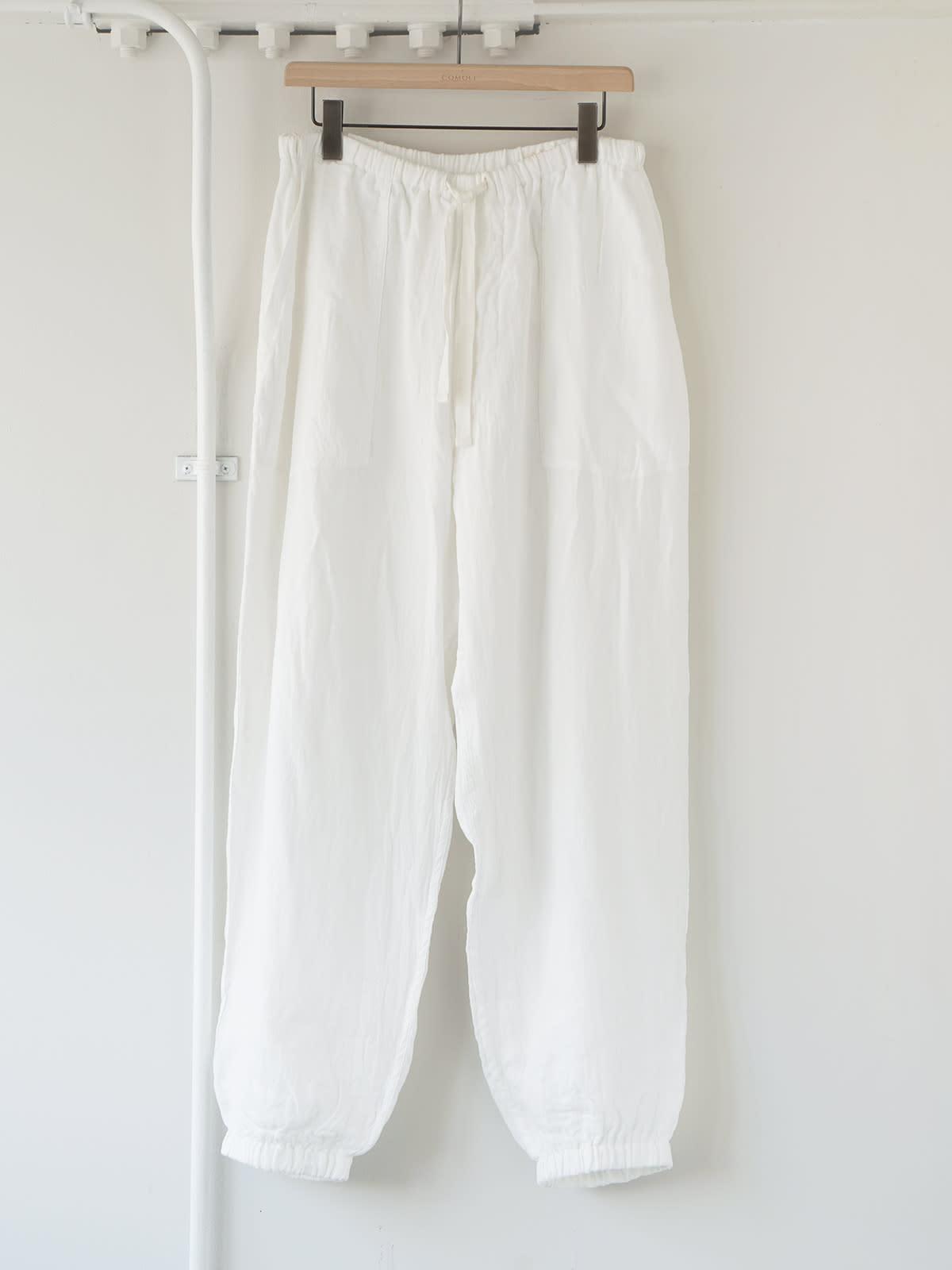 linen double cloth drawstring pants z3