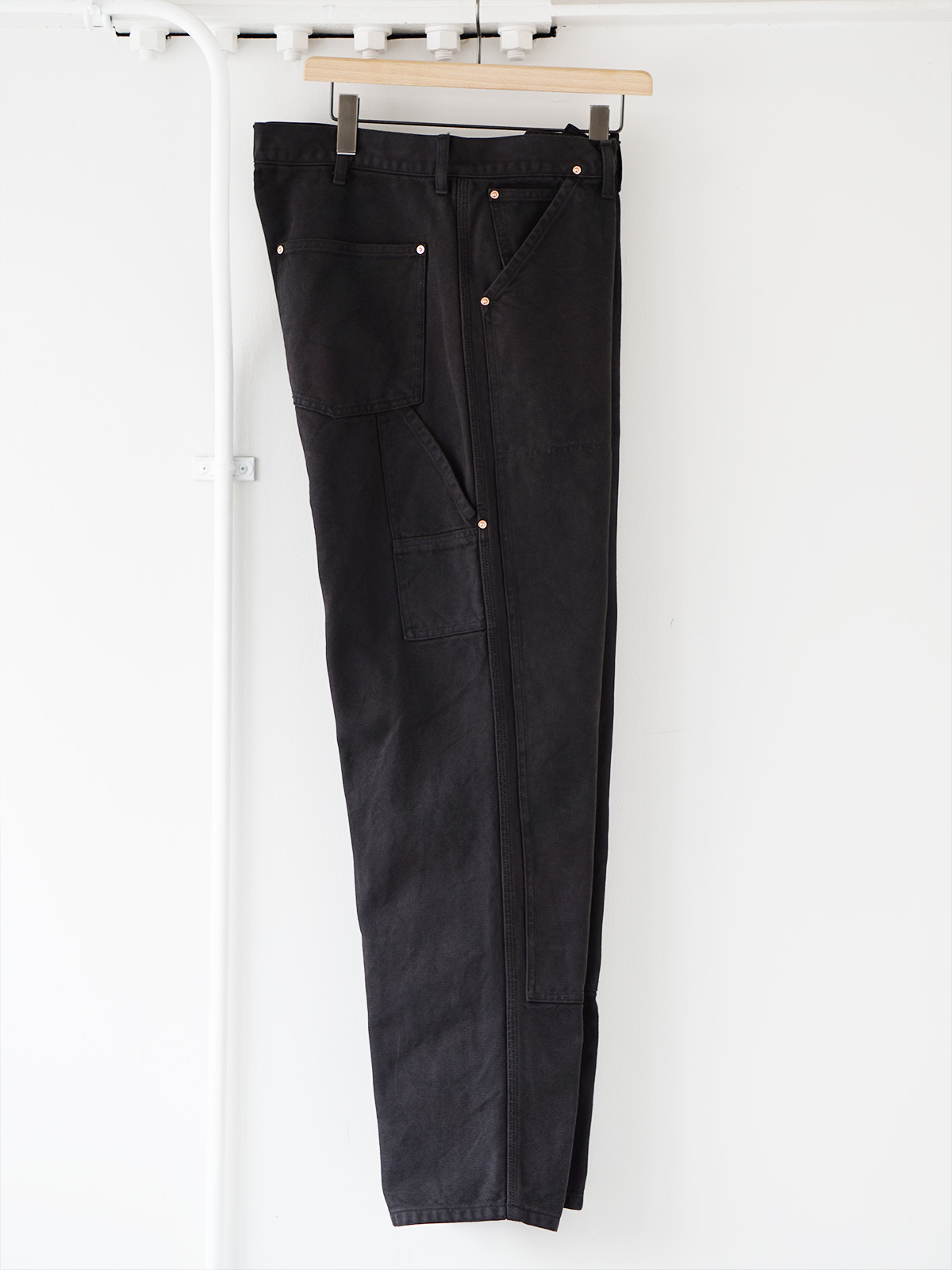 COMOLI/コットンダック ペインターパンツ(BLACK)size2 中古・古着通販