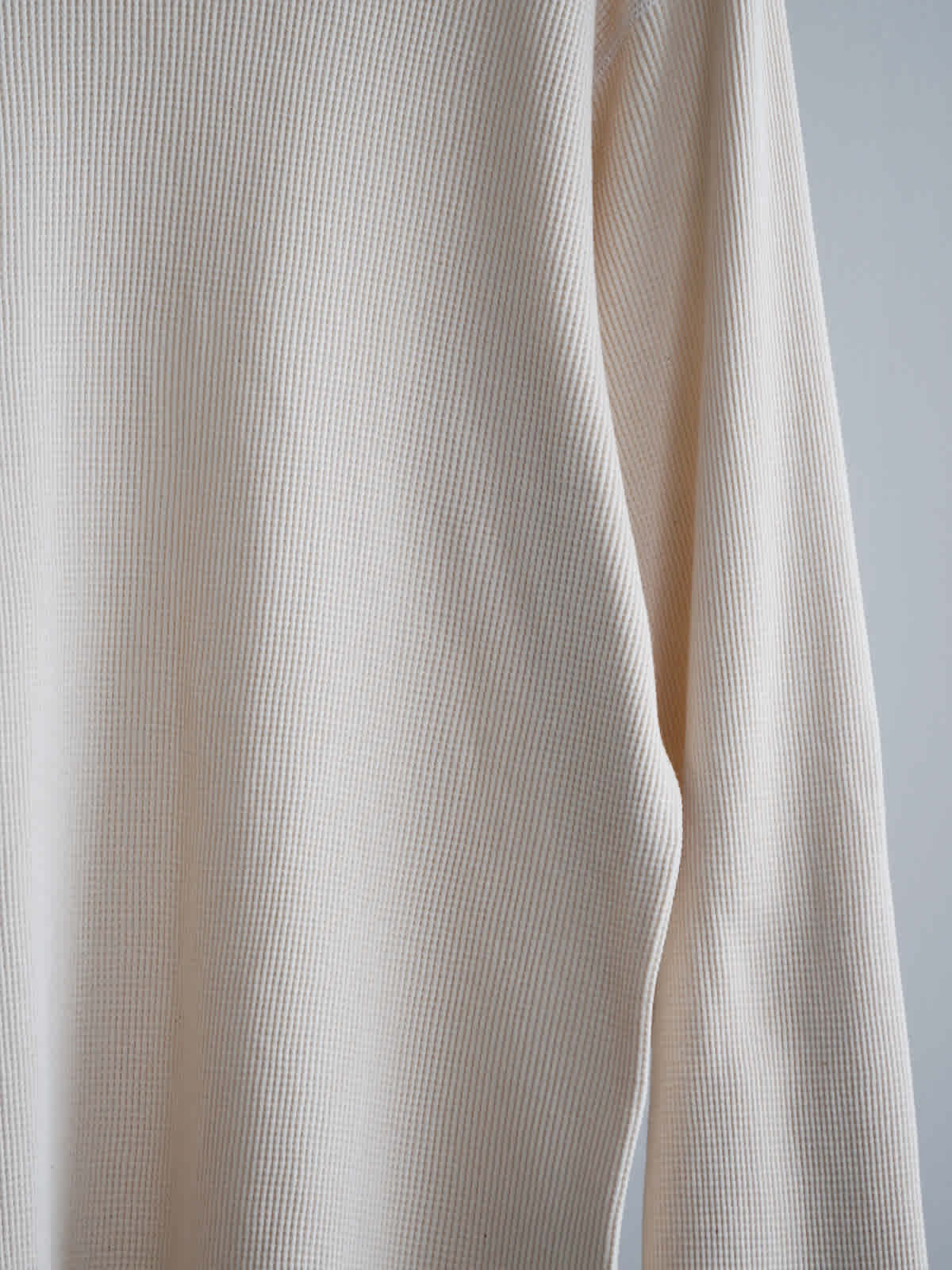 cotton cashmere waffle ls crew c8