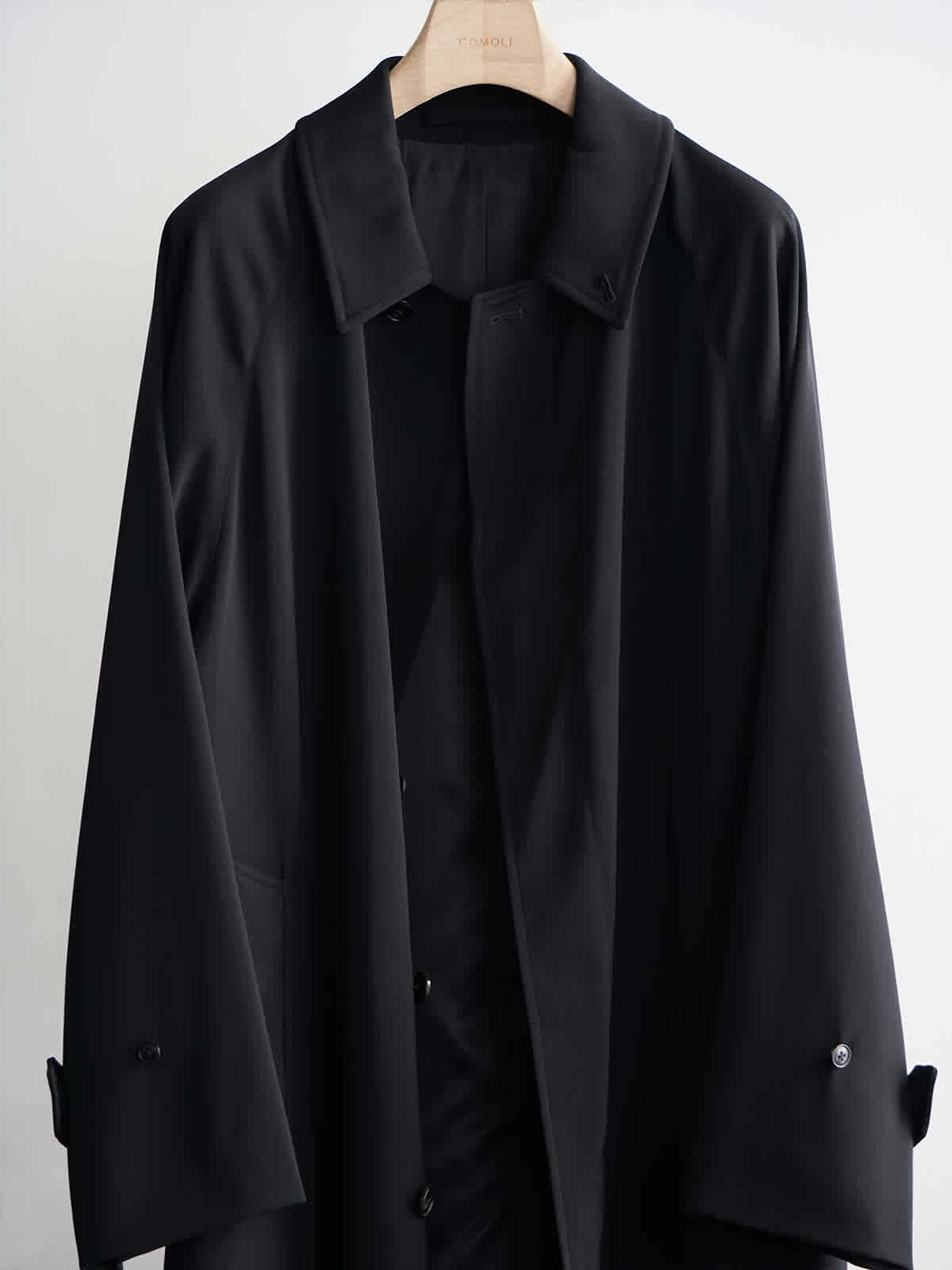 wool gabardine bal collar coat c7