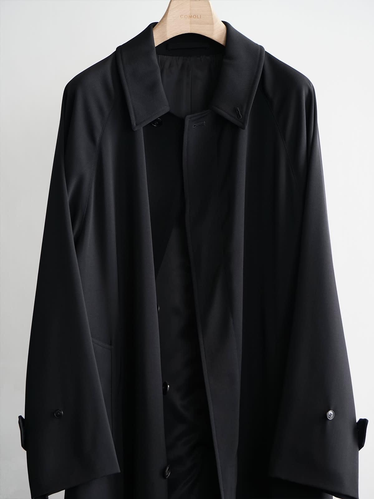 wool gabardine bal collar coat c7