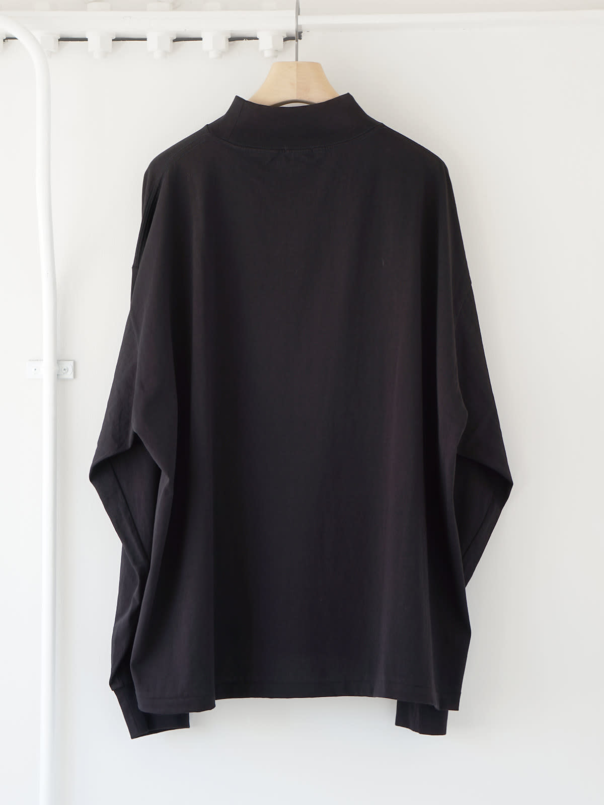 cotton jersey mock neck pullover a2