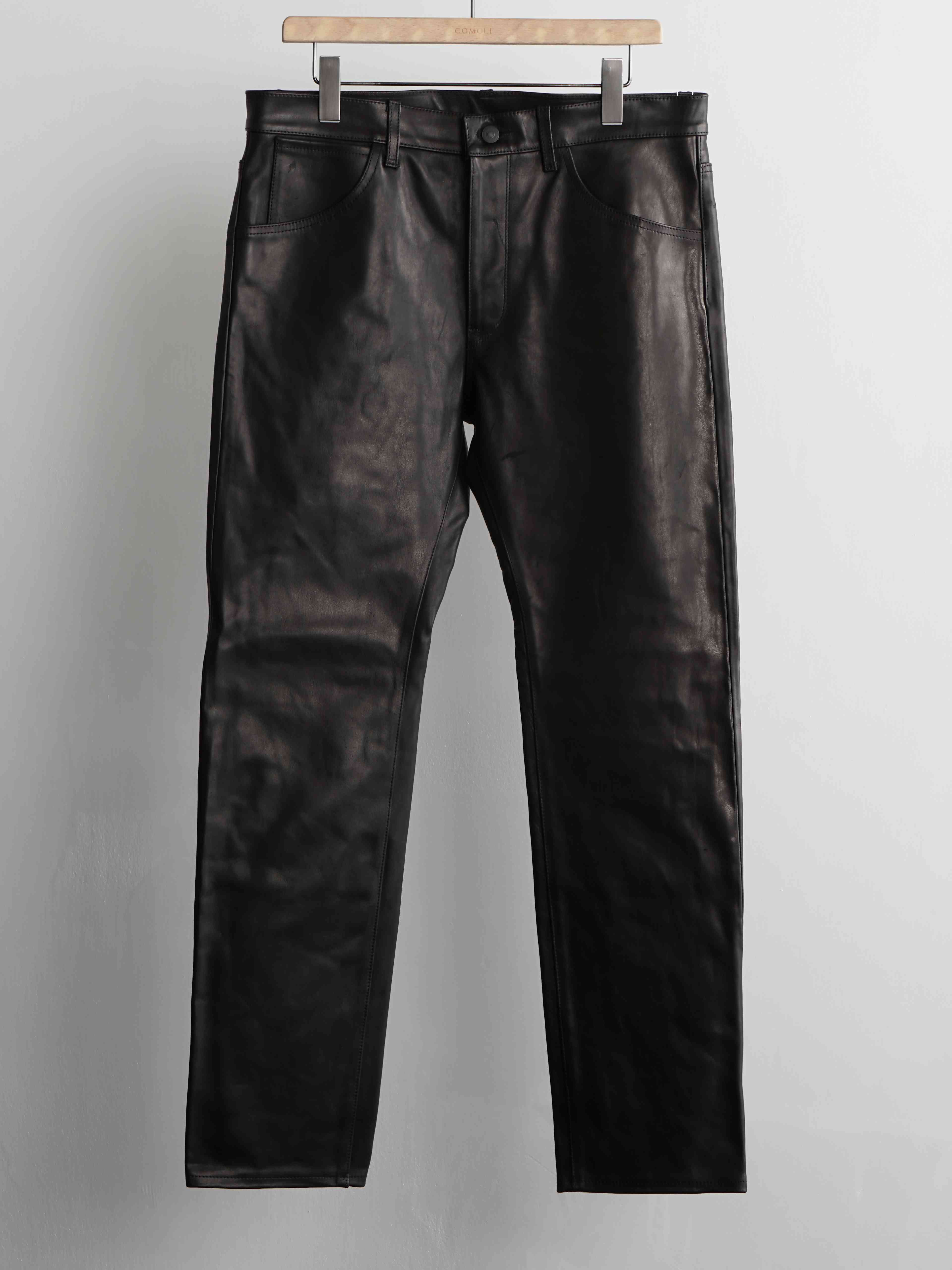 leather 5p pants c1