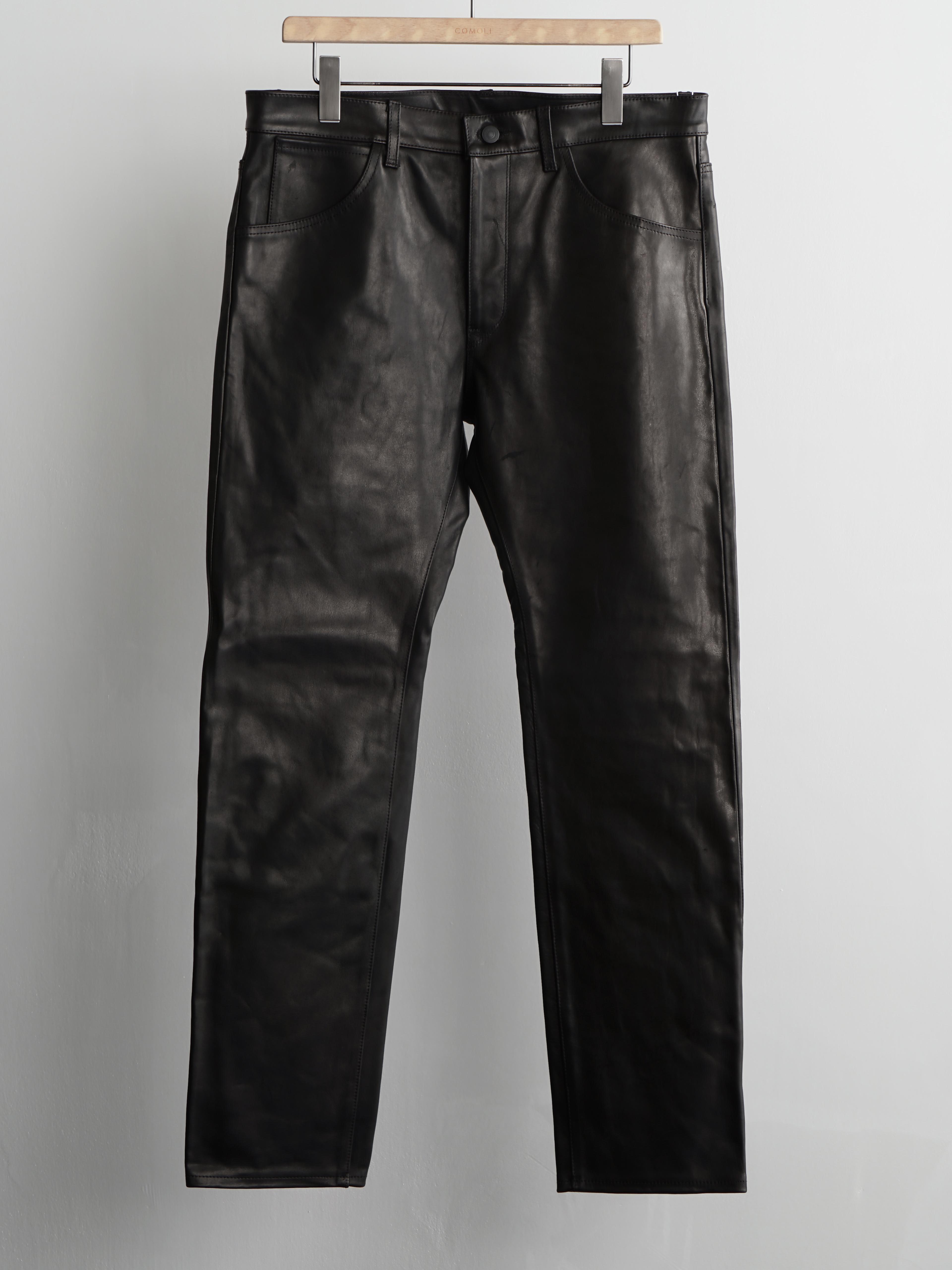 leather 5p pants c1