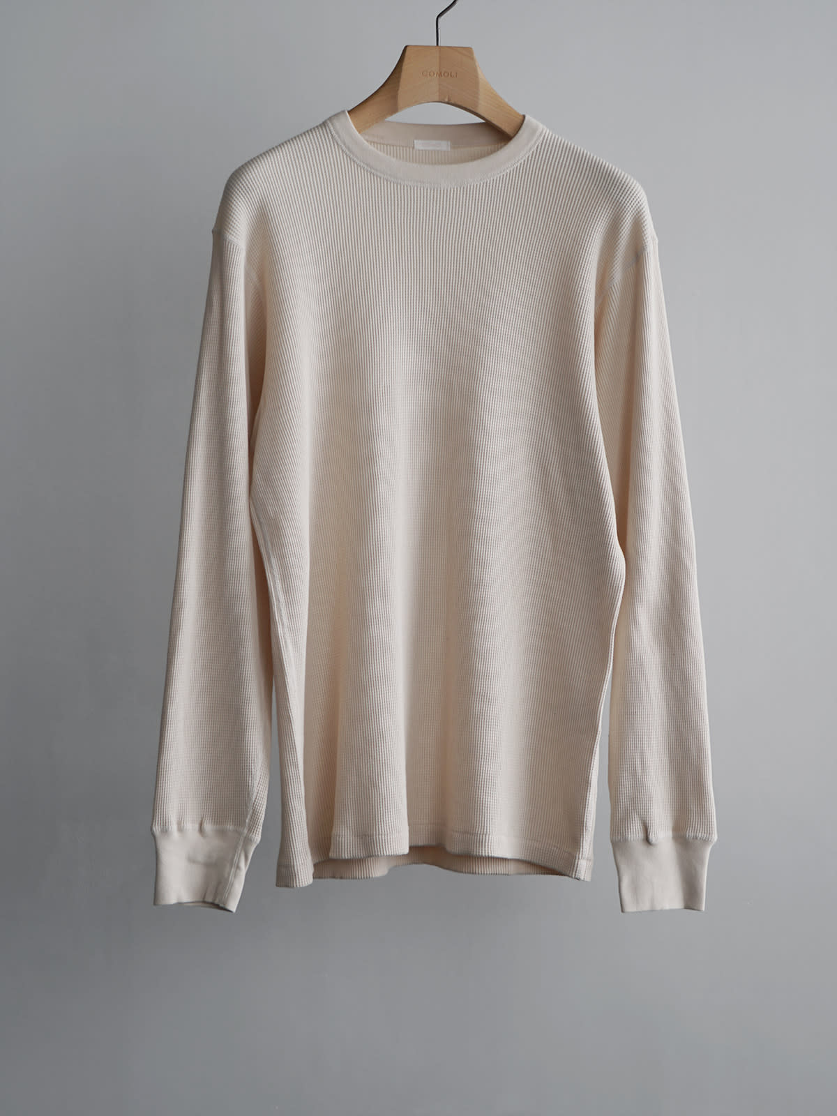 cotton cashmere waffle ls crew c3