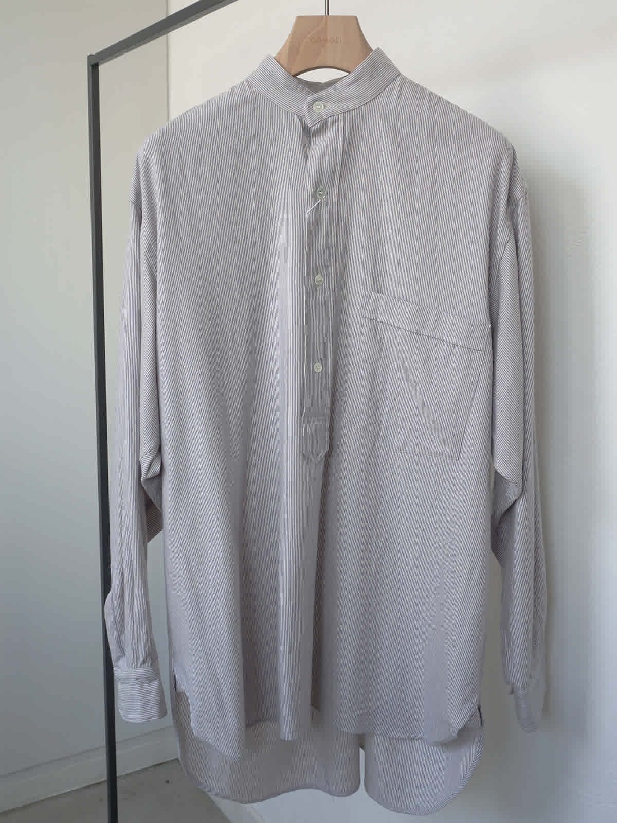 cotton cashmere stripe pullover shirt y5