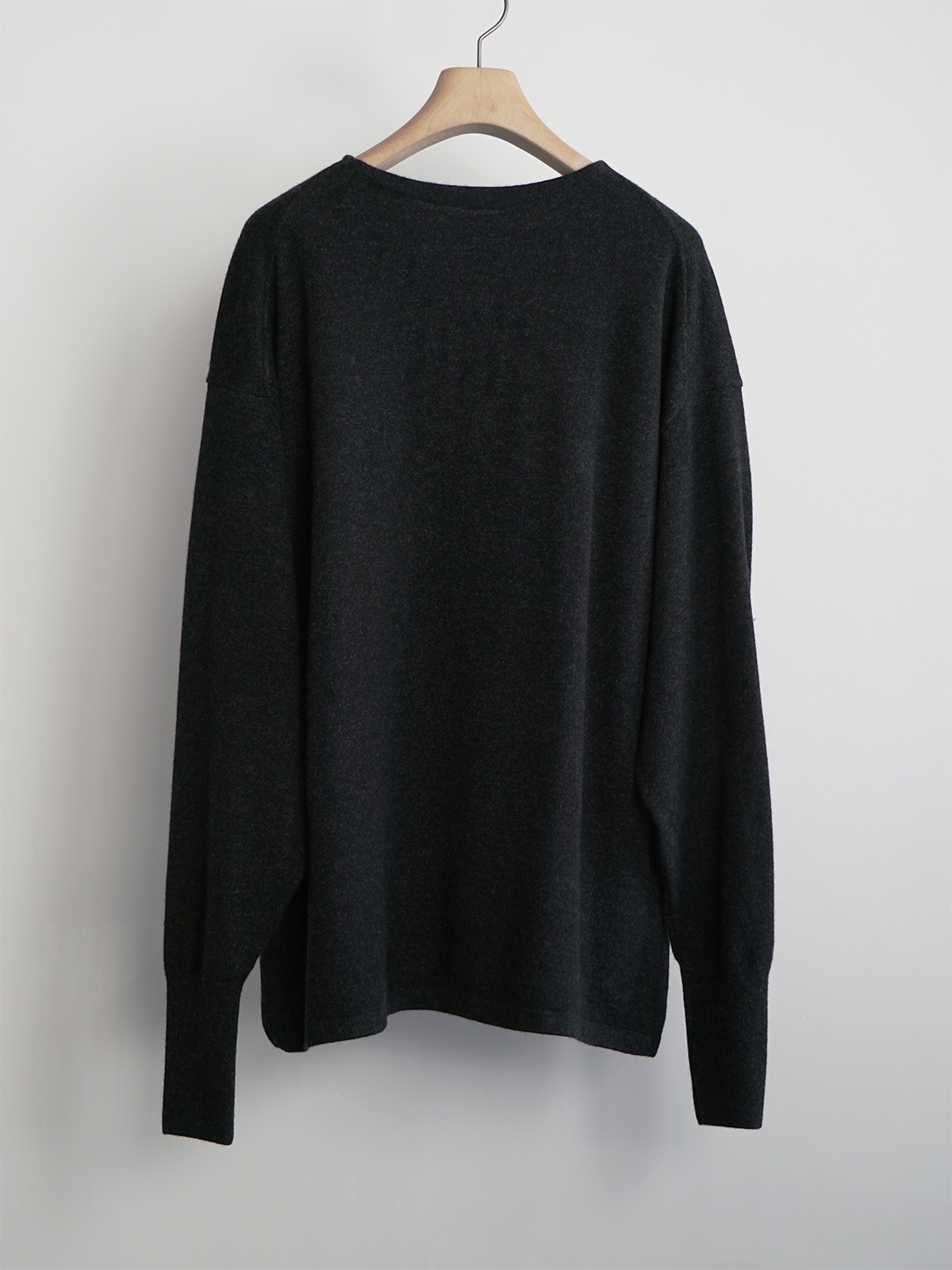 トップス COMOLI CASHMERE COMOLI KNIT CHACOAL COMOLI カシミヤ スタンドカラー ニット ジャケット,Charcoal – Navyblue