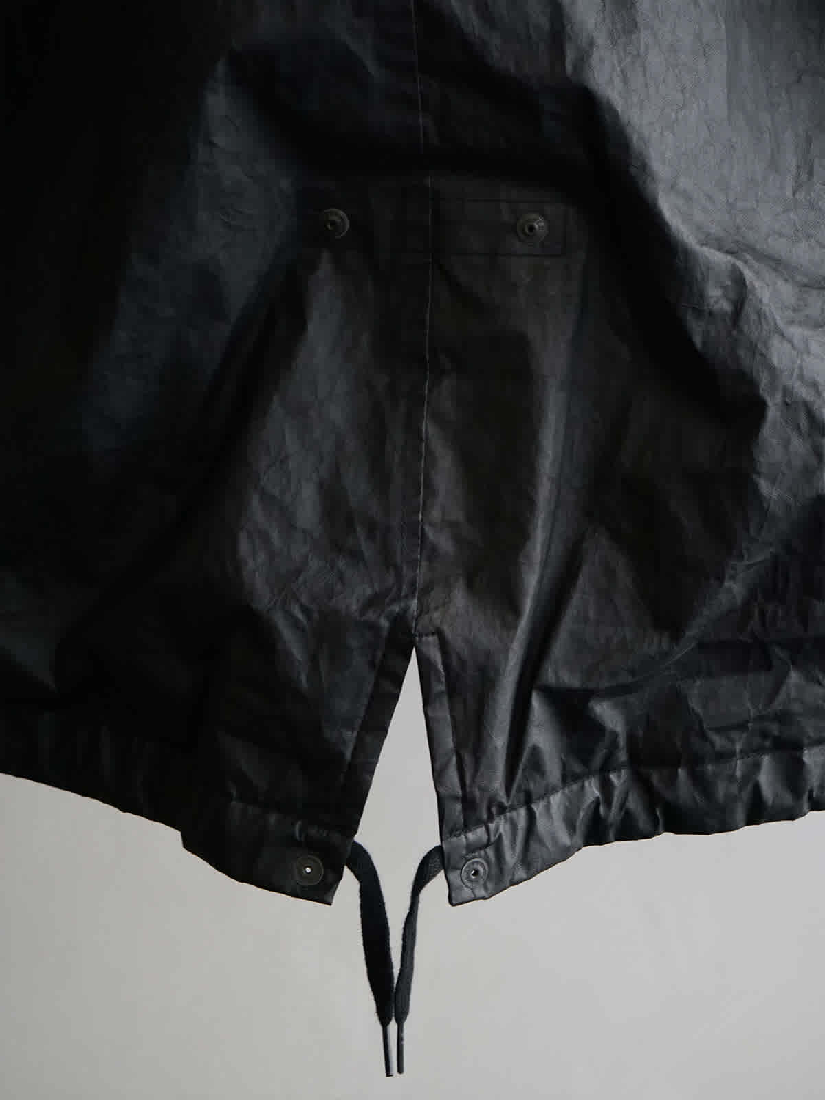 paper leather military hooded coat c10