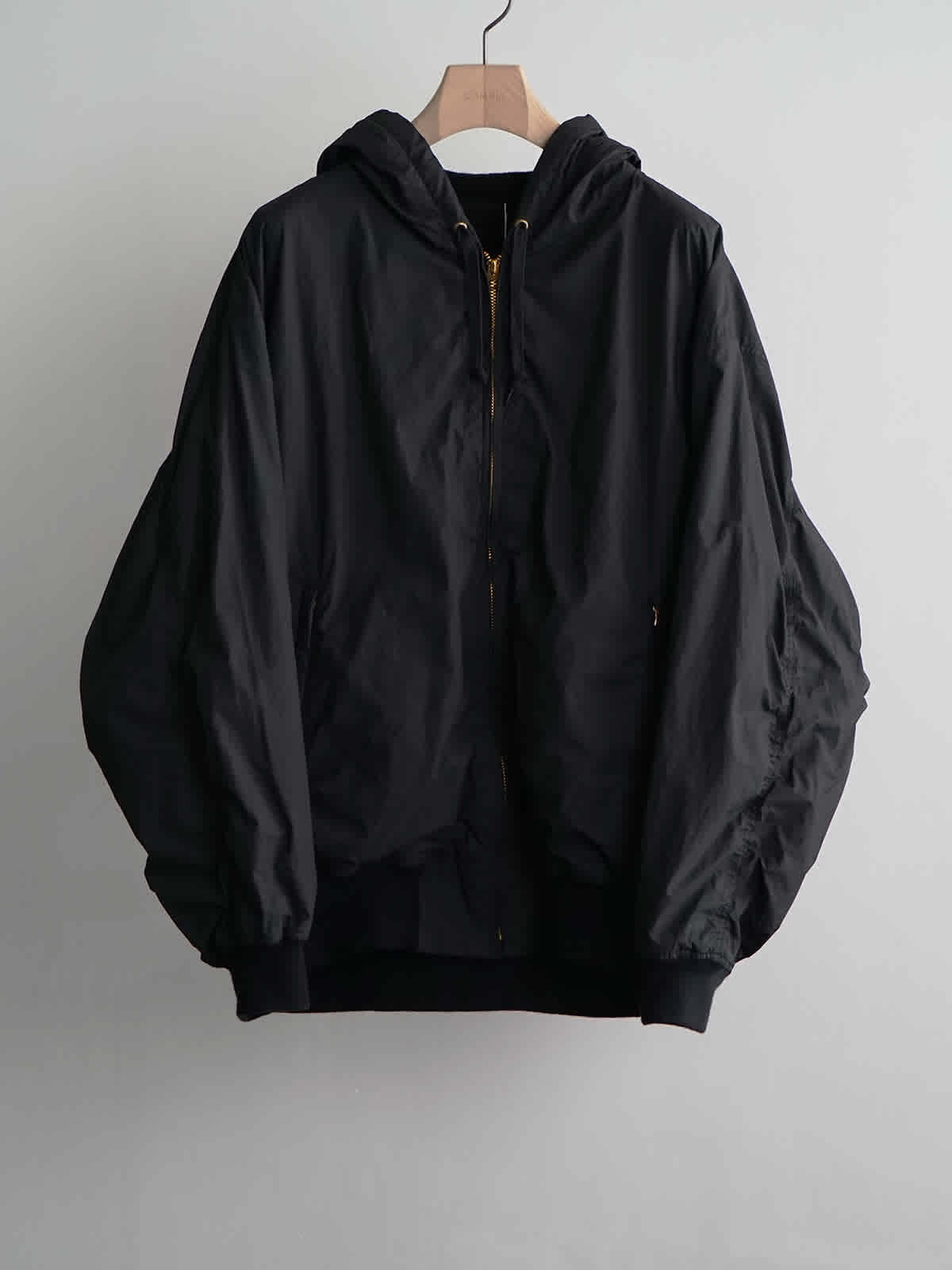 cotton nylon zip parka c1