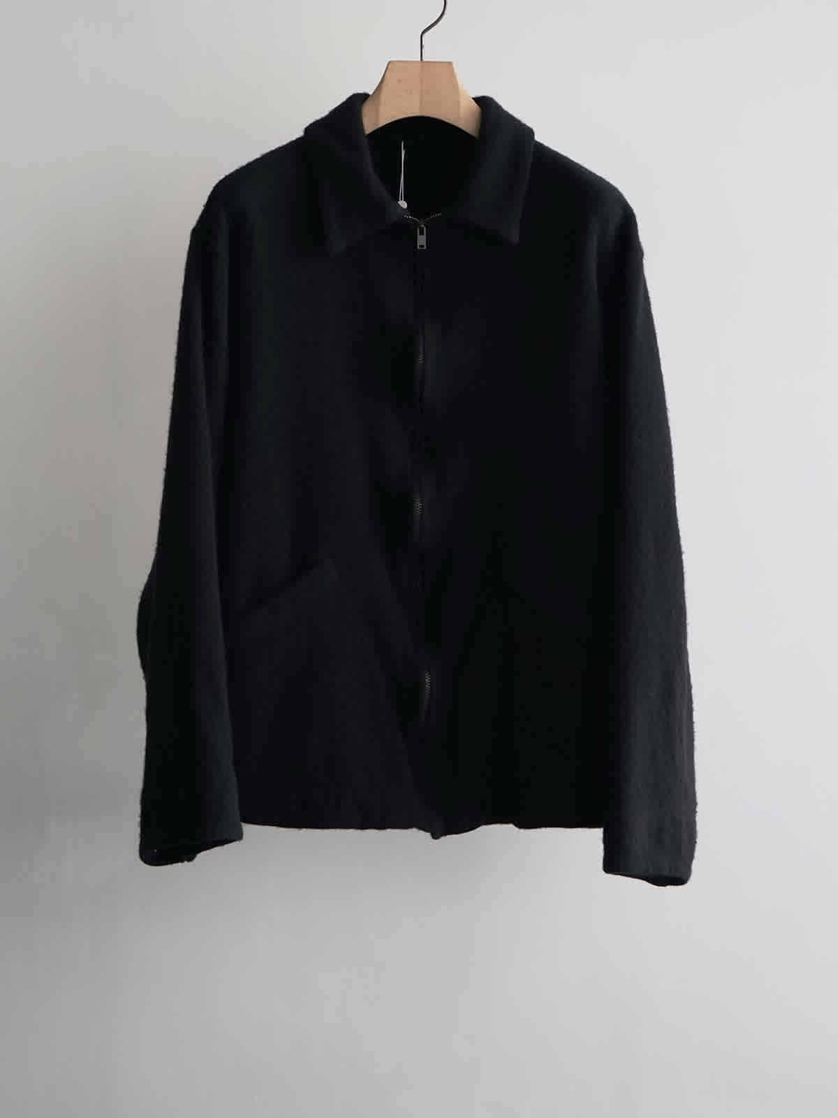 shrinked wool zip short jacket c1