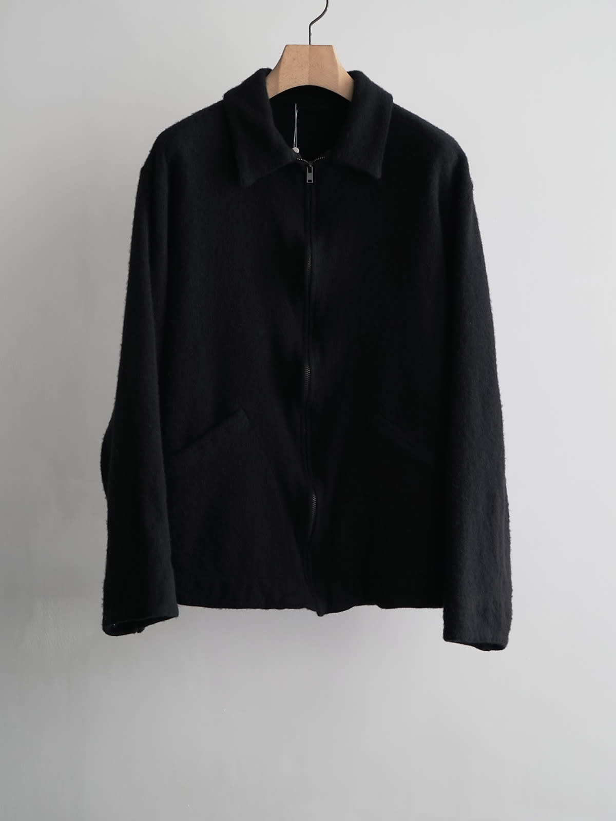 shrinked wool zip short jacket c1