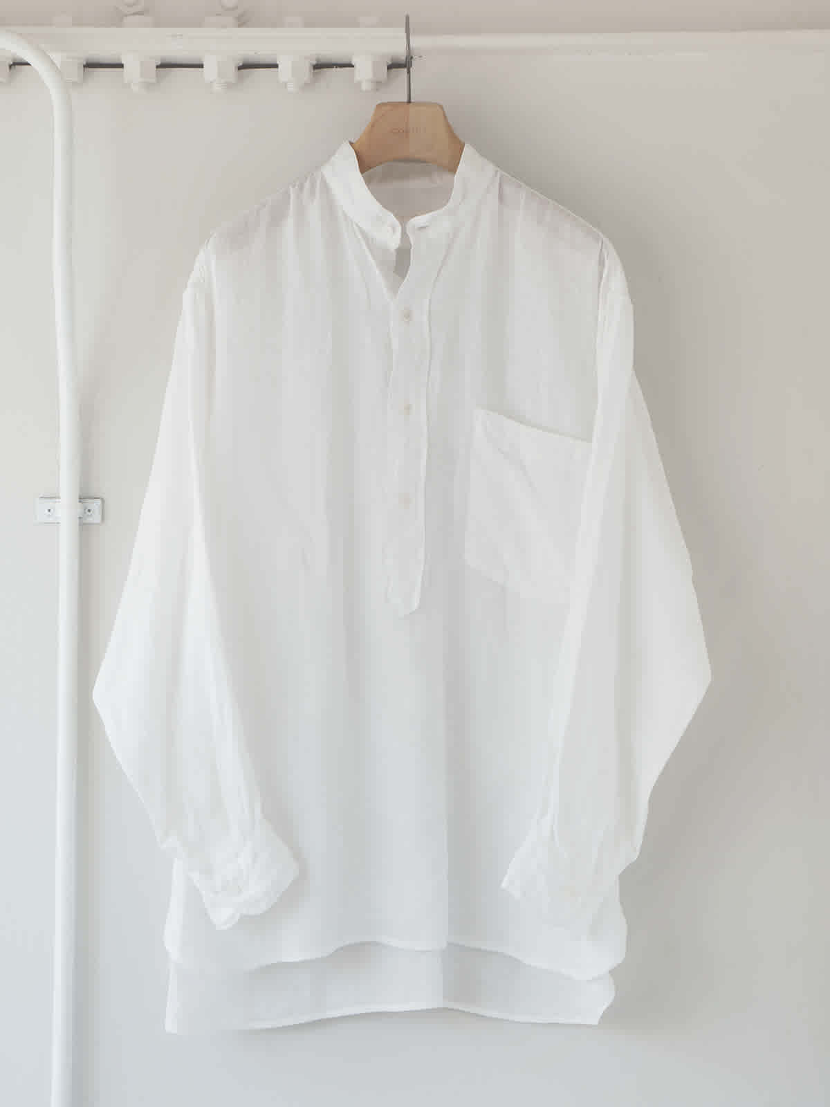 linen double cloth pullover shirt z5