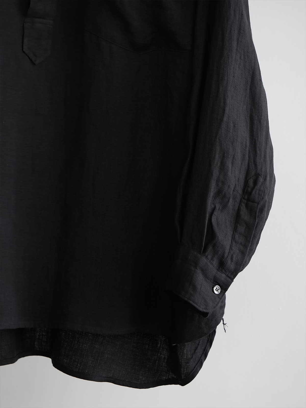 linen double cloth pullover shirt b7