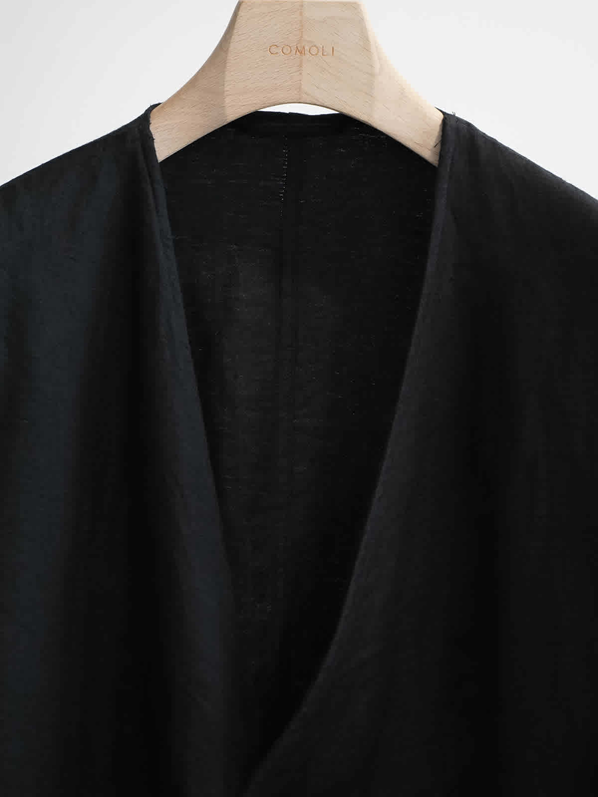 linen satin collarless jacket b3
