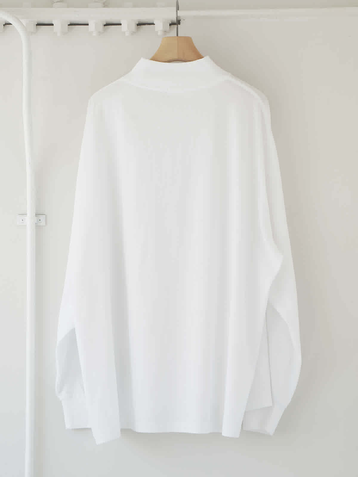 cotton jersey mock neck pullover a4