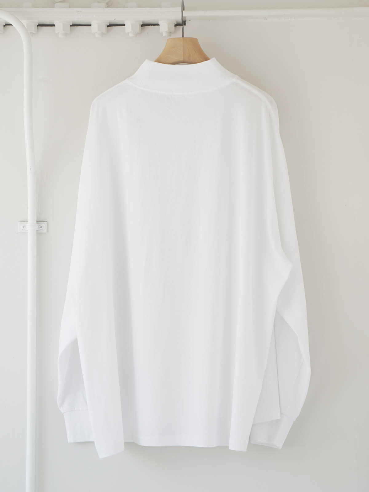 cotton jersey mock neck pullover a4