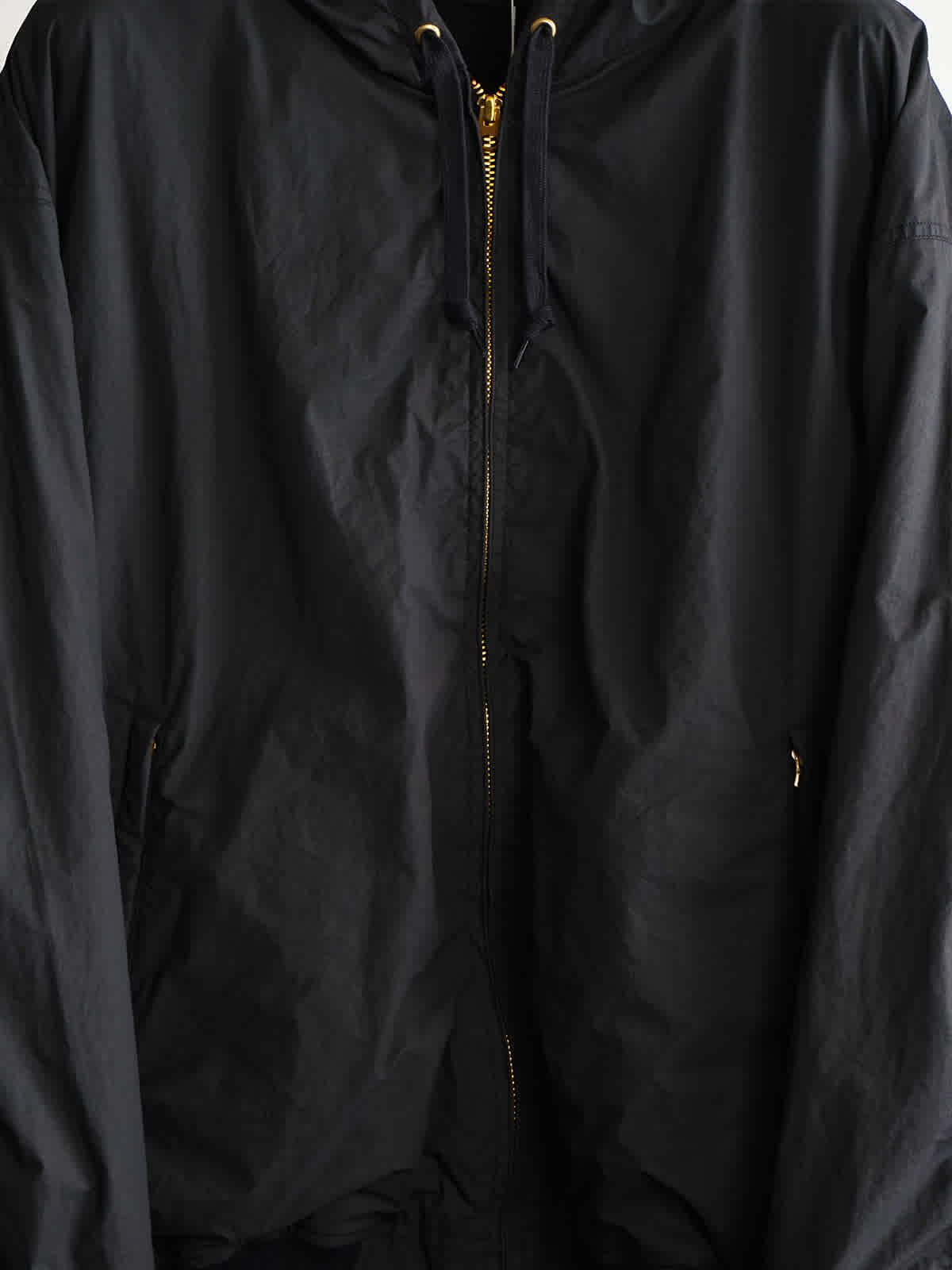 cotton nylon zip parka c6