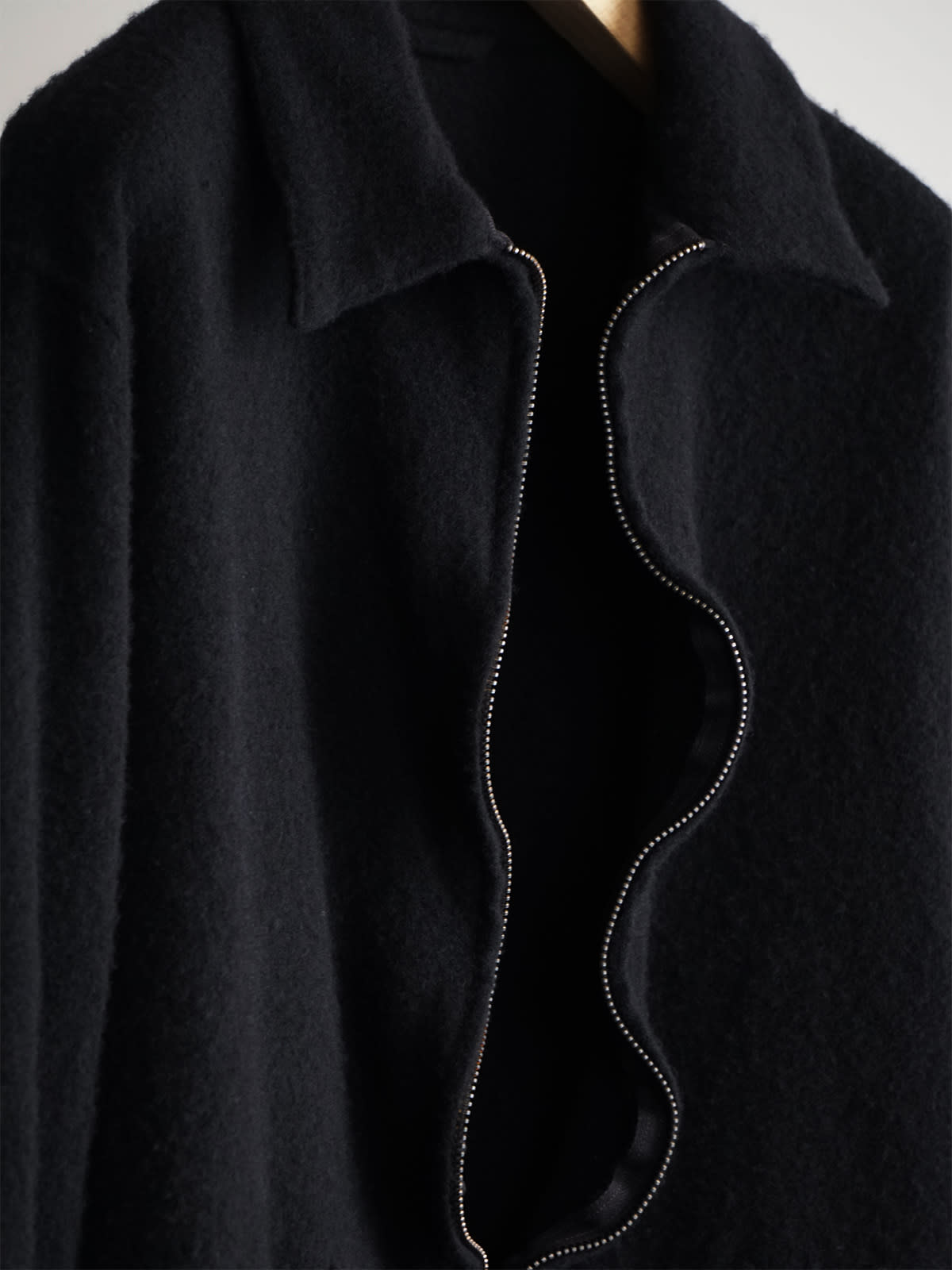 shrinked wool zip short jacket c12