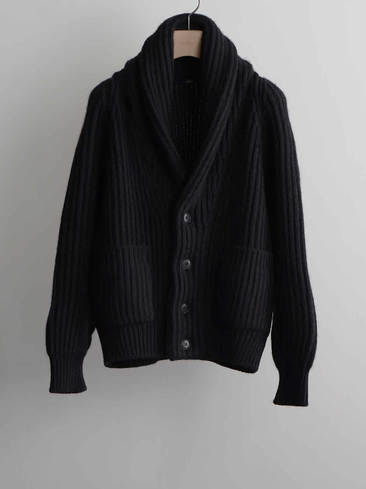 cashmere washi shawl collar knit jacket c1