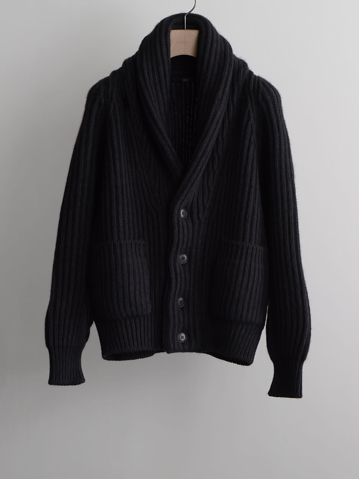 cashmere washi shawl collar knit jacket c1