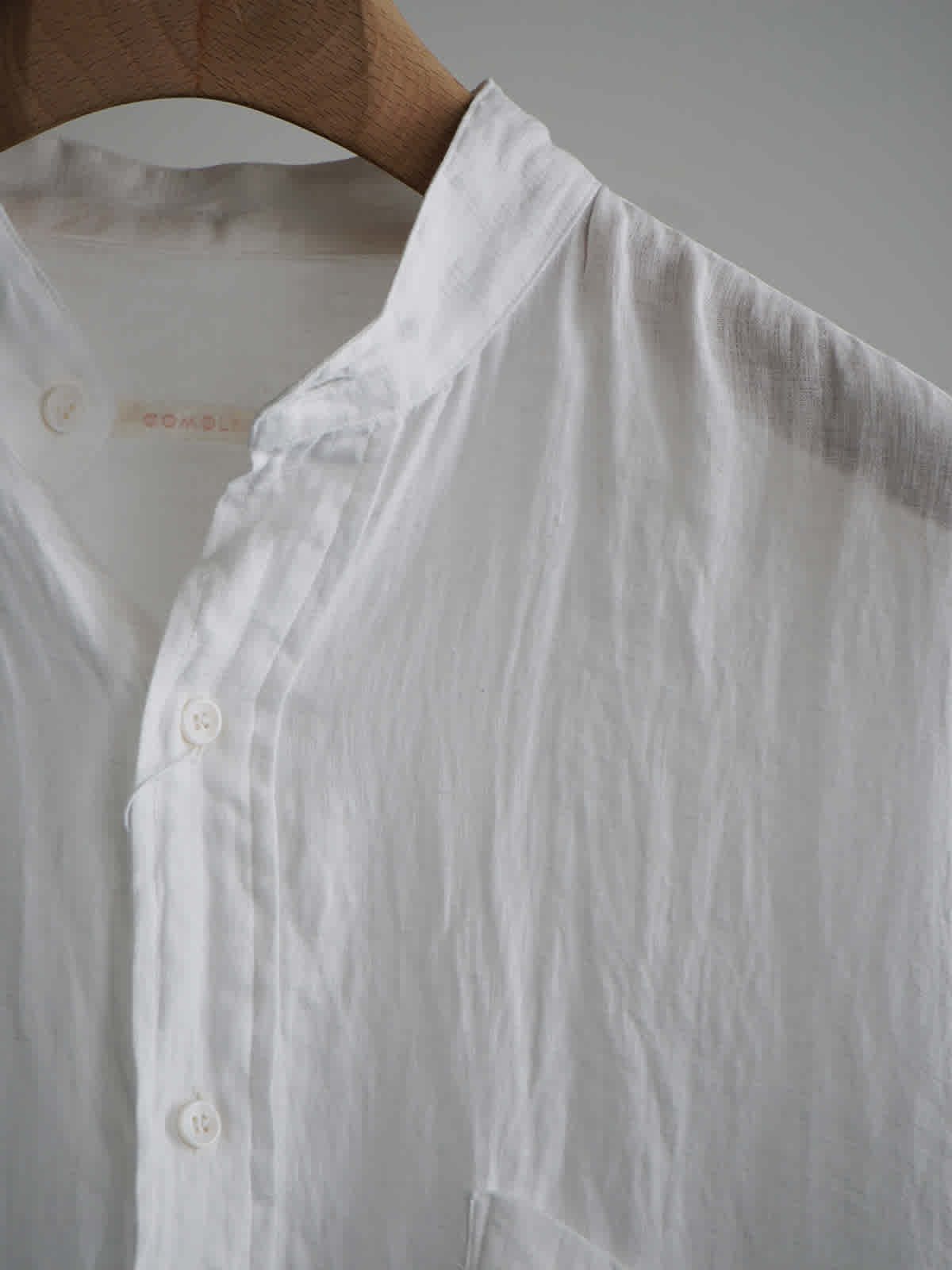 linen double cloth pullover shirt b8
