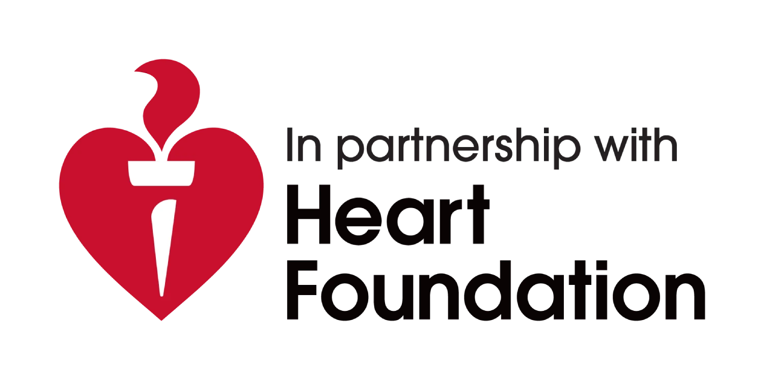 Heart Foundation in partnership logo