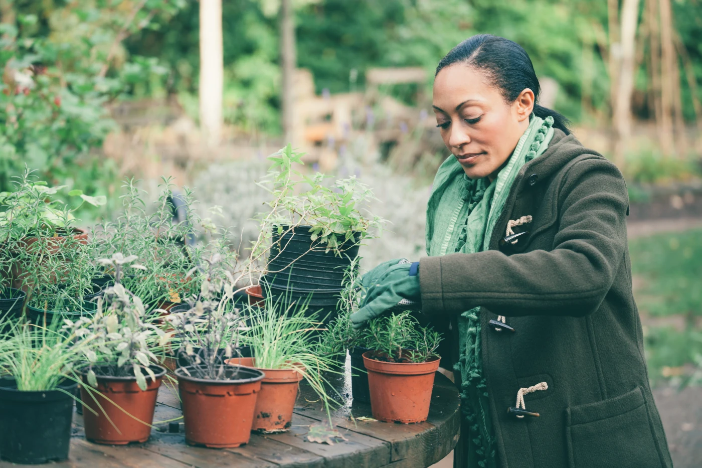 Woman gardening
