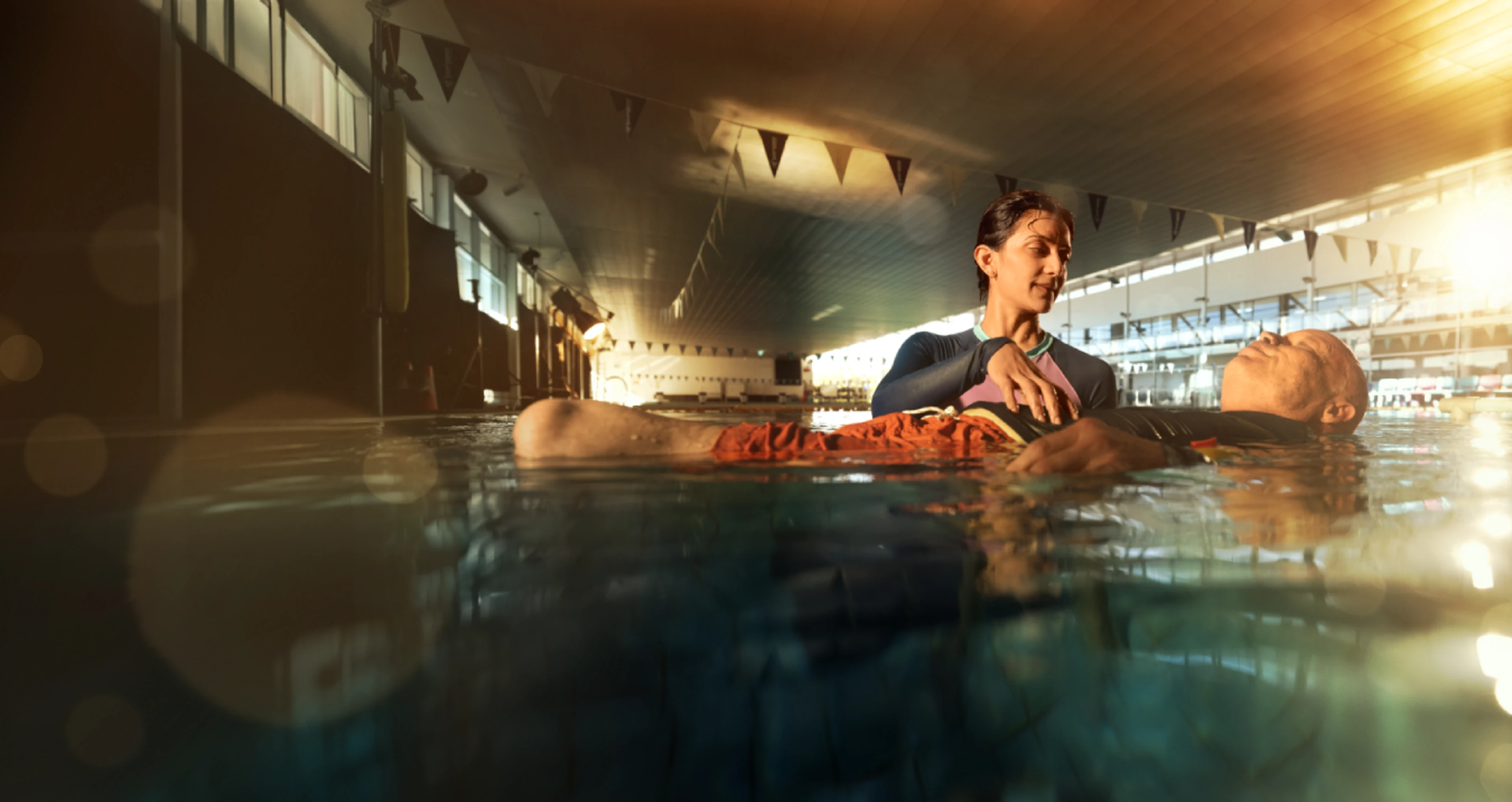Brand campaign - Whatever life holds - man in water