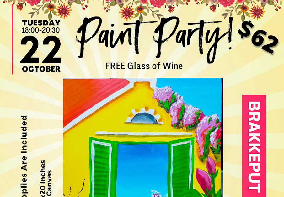 Paint & Sip pARTy Painting “Brakkeput Mei Mei” Curacao, the