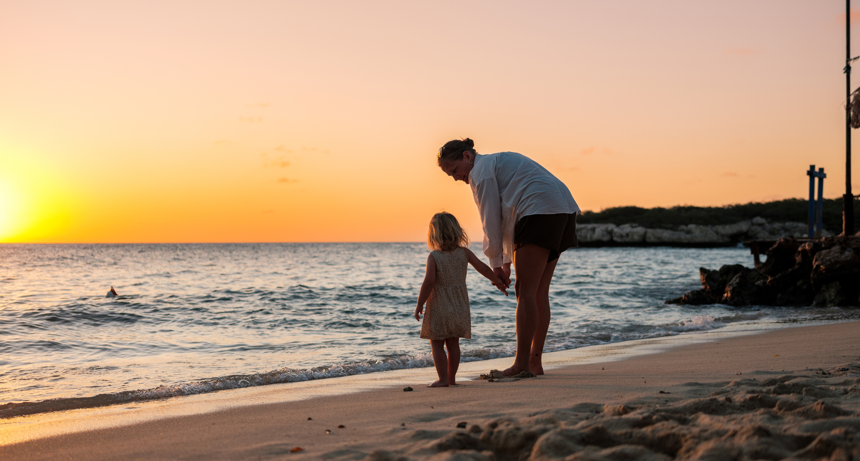 Father and Daughter at Beach