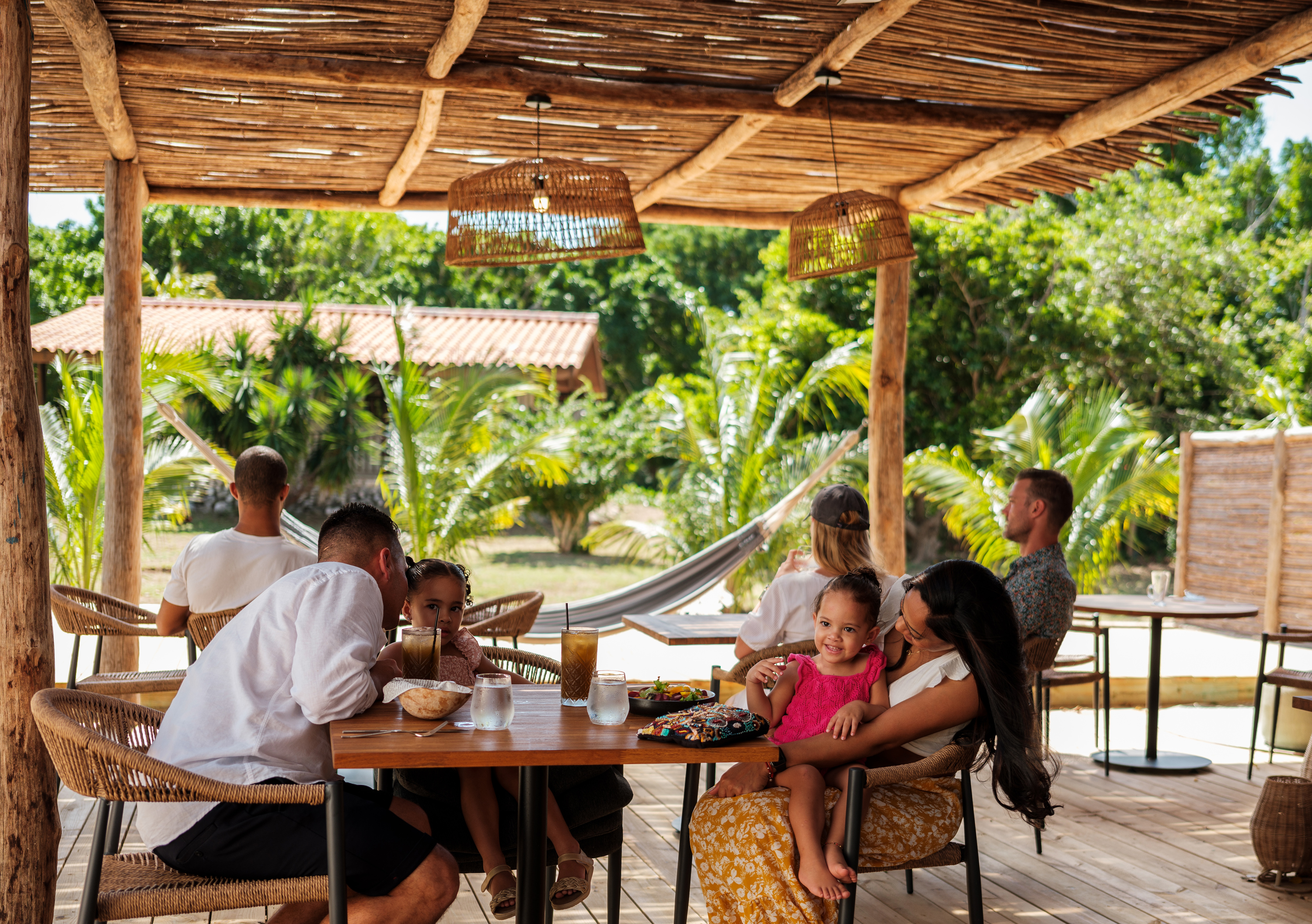 Family at Outdoor Restaurant