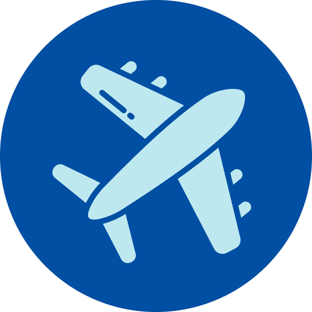 Blue flights icon