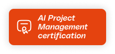Button with text 'AI Project Management certification'