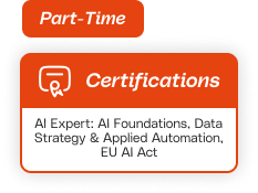 Badge for part-time AI certifications.
