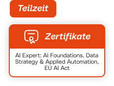 Abzeichen für Teilzeit-Zertifizierungen im Bereich KI.