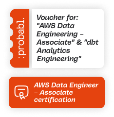 Voucher for AWS Data Engineering Associate and dbt Analytics Engineering certification.