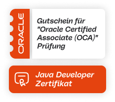 Abzeichen für Java-Entwickler-Zertifizierung
