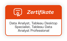 Zertifizierungen für Datenanalyst und Tableau-Spezialist
