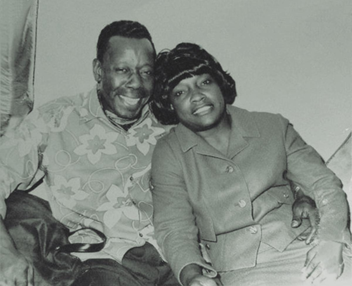 Slim Harpo pictured with his wife, manager, and co-writer Lovell Moore