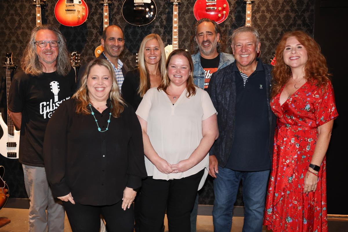 Dendy Jarrett (Executive Director, Gibson Gives), Dr. John Thomas (Chief of Staff at Monroe Carell Jr. Children’s Hospital at Vanderbilt), Erica Krusen (Senior Director, Cultural Influence, Gibson Brands), James 