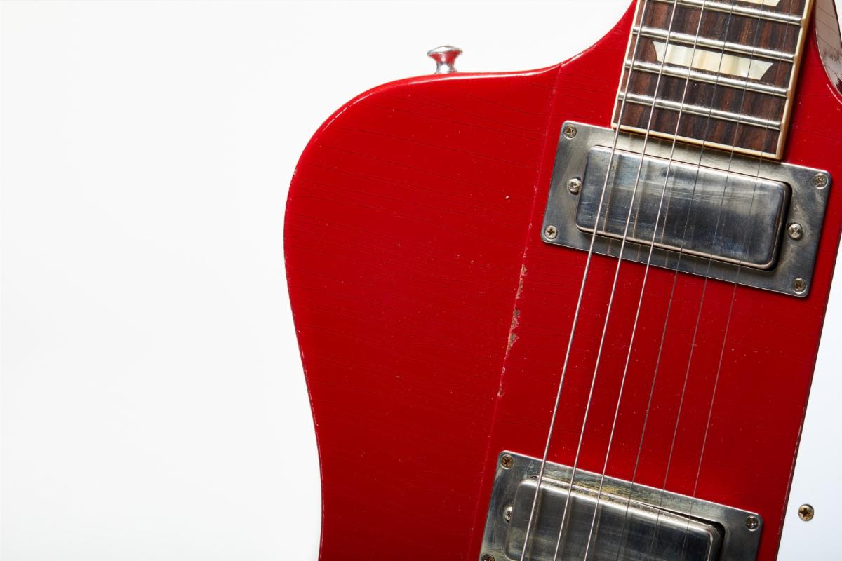 the 1963 Firebird V with Maestro Vibrola Light Aged in Cardinal Red.