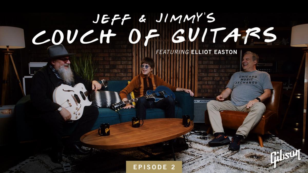 (L-R): Host Jimmy Vivino, guest Eliot Easton and Host Jeff Garlin on Episode 2 of “Jeff Garlin and Jimmy