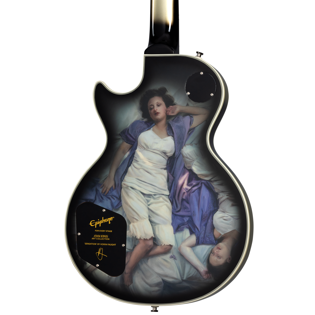 Epiphone  Adam Jones Les Paul Custom Art Collection: Korin Faught's  “Sensation” Antique Silverburst