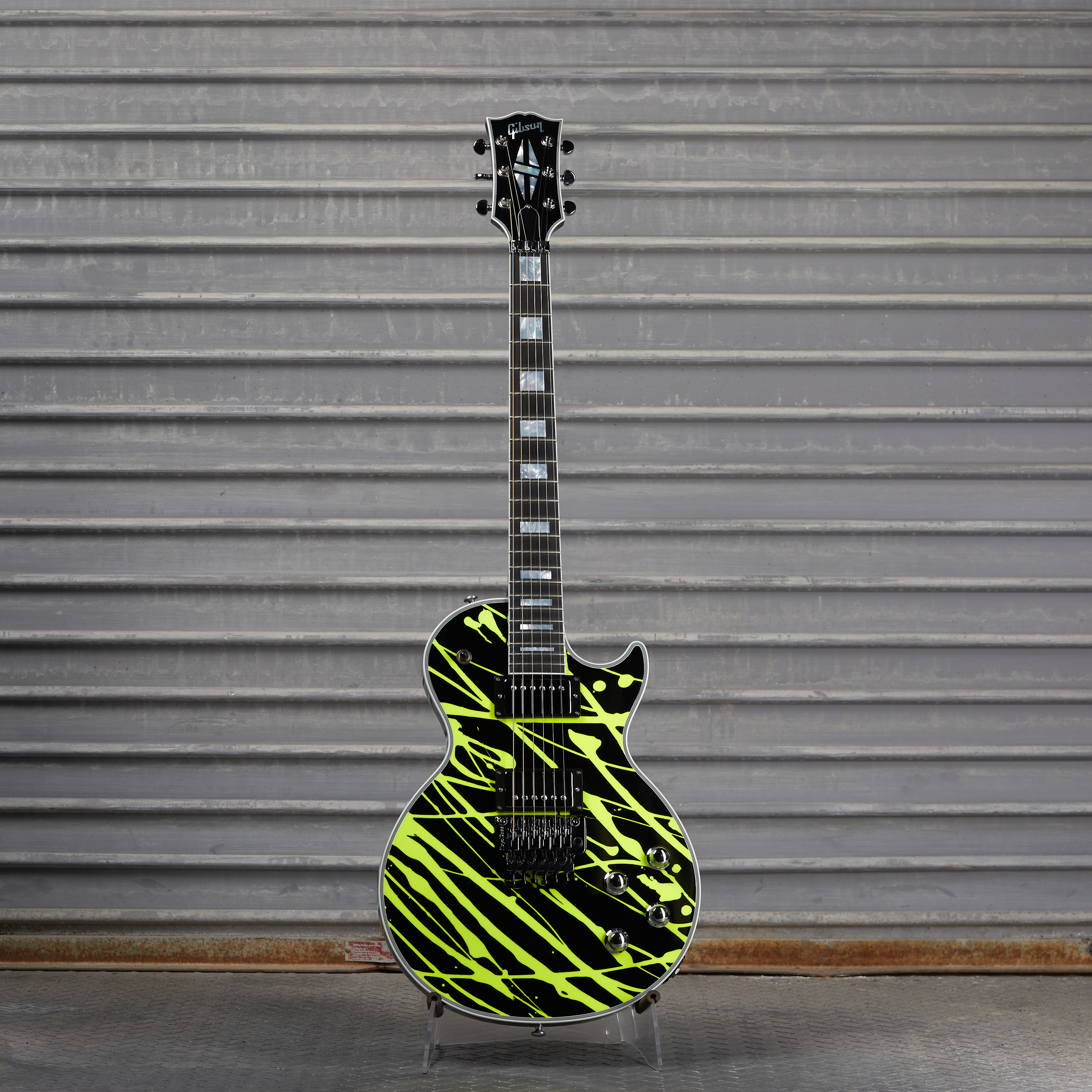 Les Paul Axcess Custom, Chartreuse Neon Splash | Gibson