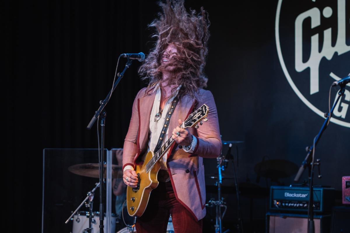 Jared James Nichols performs at the Gibson Garage grand opening, June 9 in Nashville.