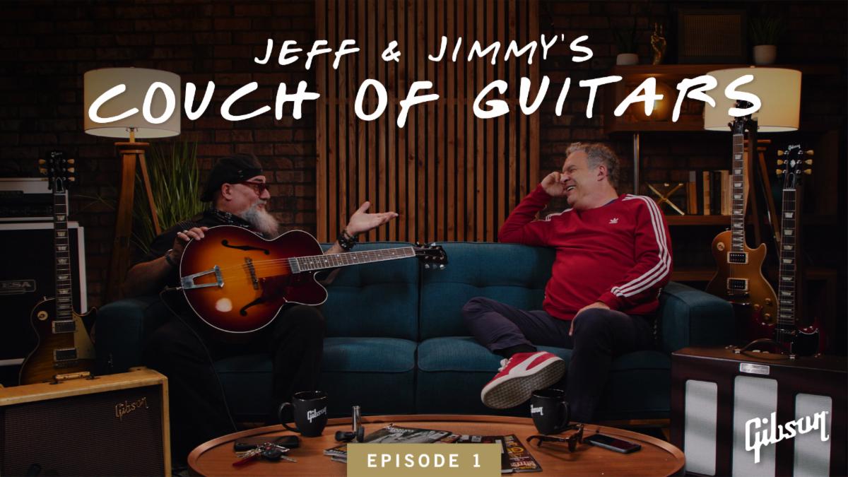 Episode 1 of “Jeff Garlin and Jimmy Vivino’s Couch of Guitars” on Gibson TV