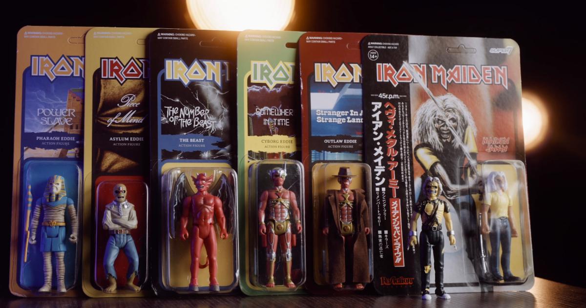 Super7 Iron Maiden action figures.